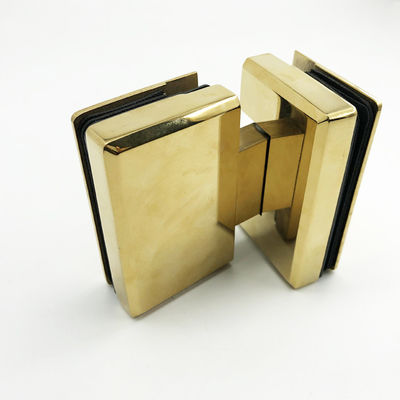 Buen precio bandeja de acrílico 180 grados de oro bisagra de ducha para doble lado de vidrio para el beneficio de vidrio en línea