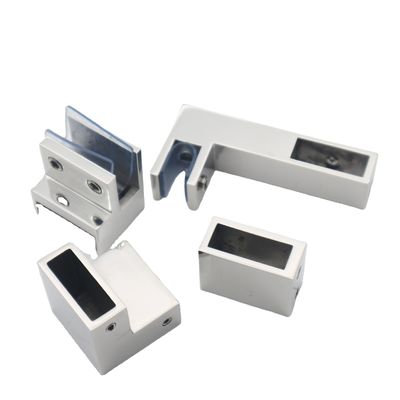 Buen precio Conector de abrazaderas sin marco bisagra de vidrio para 5 mm de espesor de vidrio F forma de ajuste de vidrio en línea