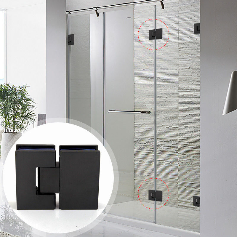Finish de níquel cepillado negro mate Sala de ducha Baño bisagra para puerta de vidrio Primavera de pivote