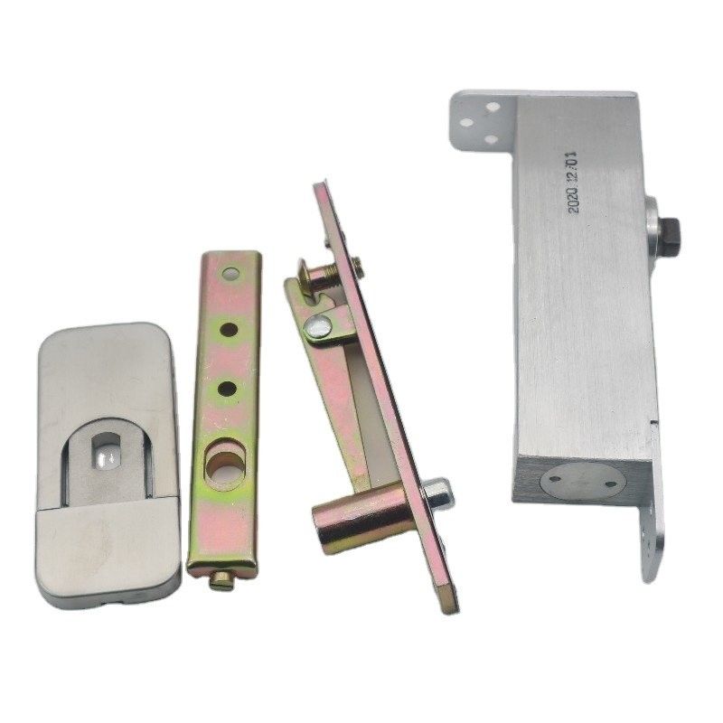 Puerta de hotel de aluminio oculta cerradora de puertas hidráulica bisagra escondido piso de resorte TK-H013M