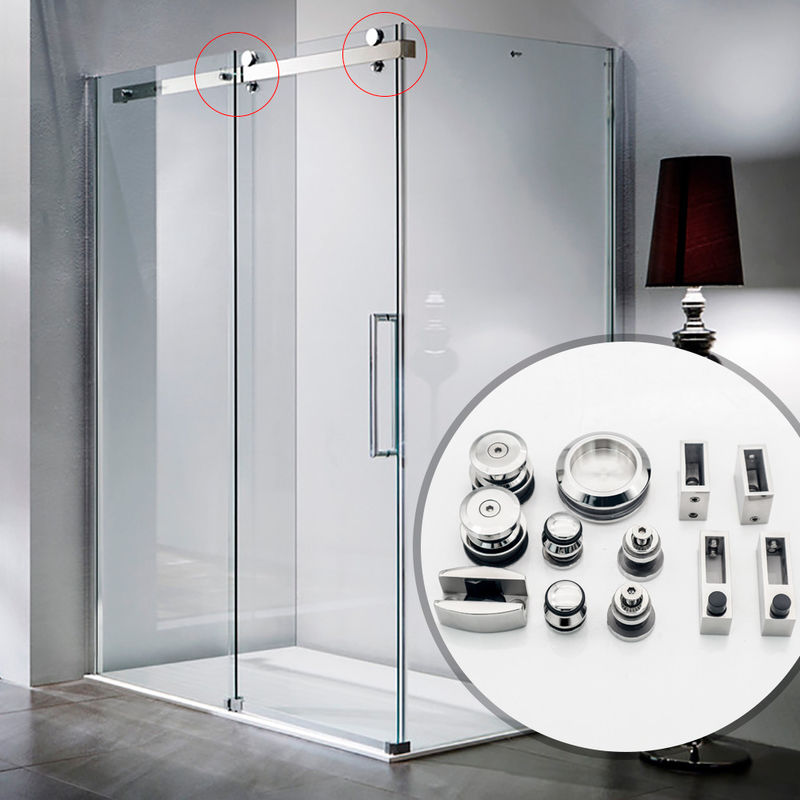 Rodillos de porta corredera de vidrio sin marco de carga de 60 kg para accesorios de puerta
