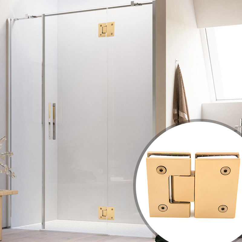 Hinge de ducha de diseño moderno de oro rosa para puerta de ducha de vidrio doblada Cerniere Box Doccia