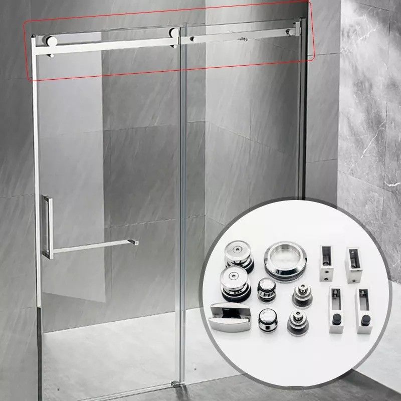 SS304 Cuadrado 30 * 10mm Tubos de puerta corredera de ducha de barra con estilo de apariencia plateada