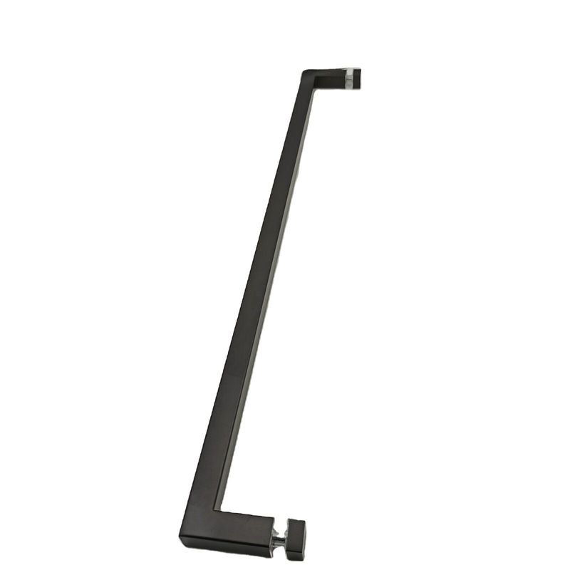 Buen diseño de acero inoxidable304 puja de la puerta de la manija para el baño puertas de vidrio en negro mate