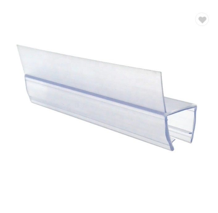 6-12mm de vidrio Compatible con 180 grados de PVC de caucho H canal de fondo de vidrio de la ducha sello de la puerta de la tira