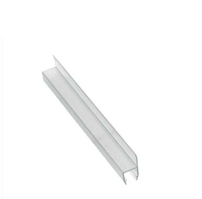 Sello de puerta de ducha de vidrio corredizo con PVC transparente de 180 grados y función de elevación larga