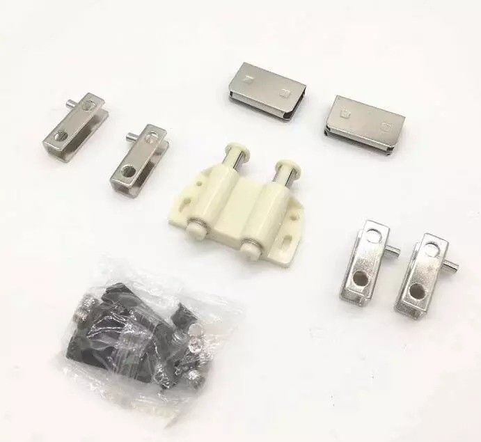 Conjunto de bisagras de puerta de vidrio de funcionamiento suave con cerradura de captura magnética PSS/SSS Finish