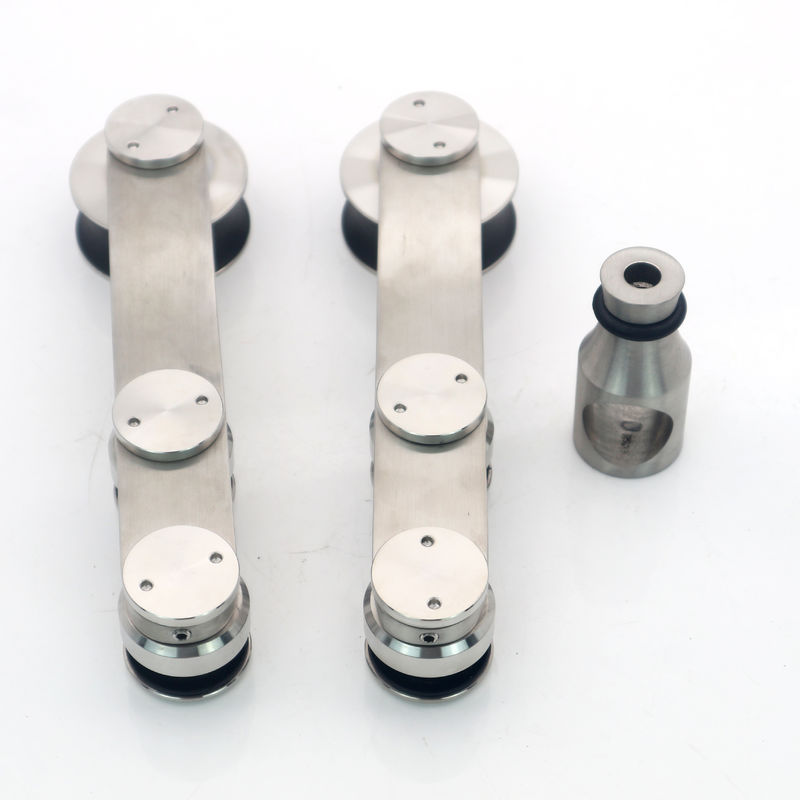 Hardware del sistema de puertas correderas de placa cromada para gabinetes de ducha de vidrio sin marco de madera