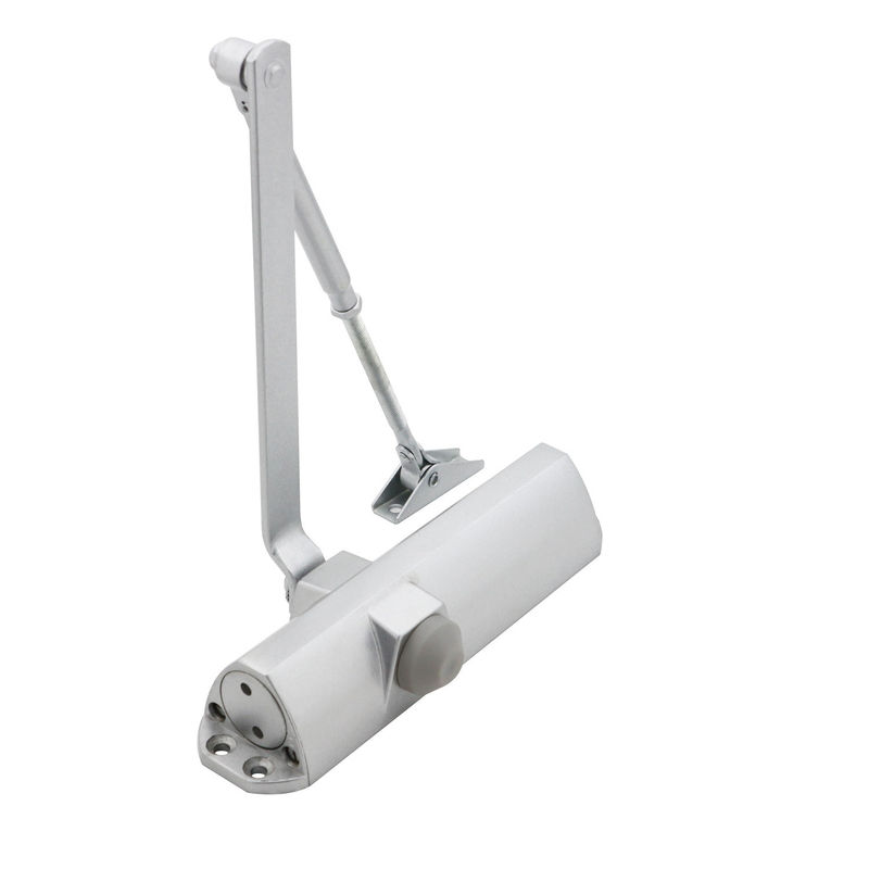 Cerradura de puertas de cámara de acción de control remoto inalámbrico de aluminio hidráulico de plata para puertas de PVC
