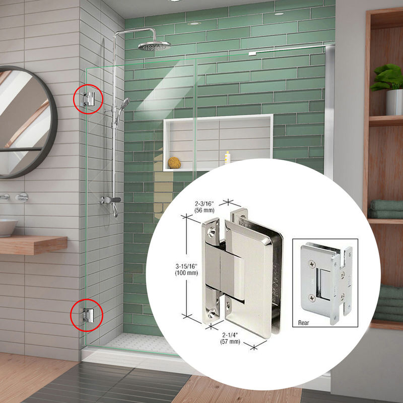 Diseño moderno estilo puerta de vidrio bisagra de giro de 90 grados de apertura con metal Chuangyiyuan