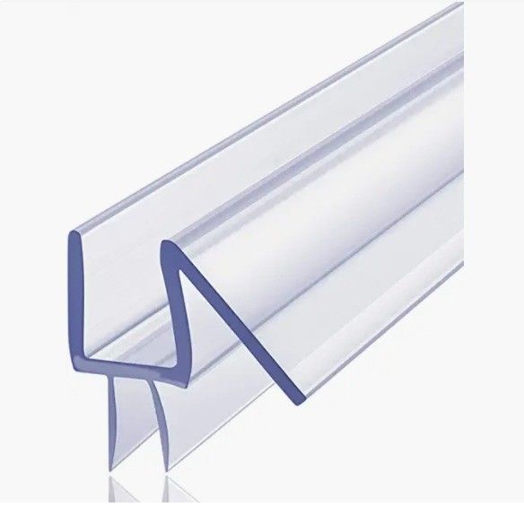 Banda de sellado de ducha de PVC transparente para la puerta de ducha de vidrio sin marco de 3/8 pulgadas 2000 mm de longitud