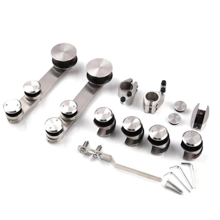 Puerta corredera de ducha de vidrio con carga de 60 kg, ajuste para hardware PSS/SSS de vidrio de 8-10 mm