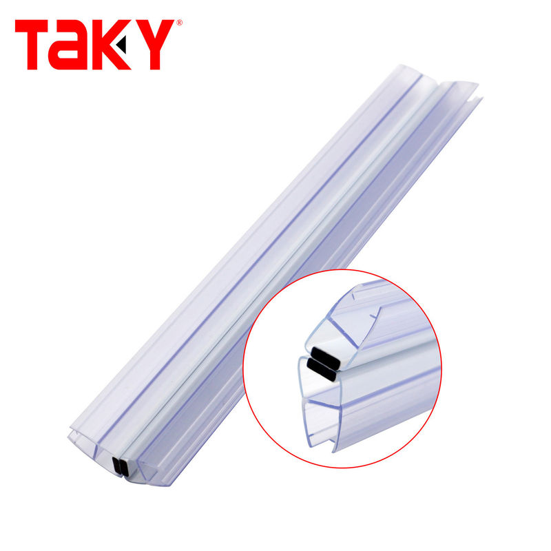 Banda de sellado de PVC impermeable para ducha de vidrio de 6 mm-10 mm Puerta corredera de estilo abierto corredera