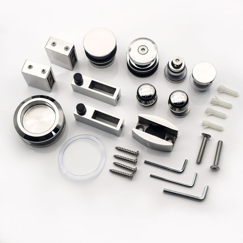 Apariencia cuadrada Accesorios de puertas corredizas de vidrio para el hardware de puertas de vidrio del comerciante