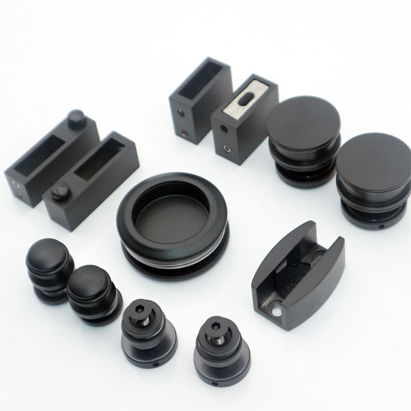 48mm Rueda Dormitorio Dormitorio Dormitorio de cristal de rodadura Sistema de hardware de cristal de oro Kit de estilo americano