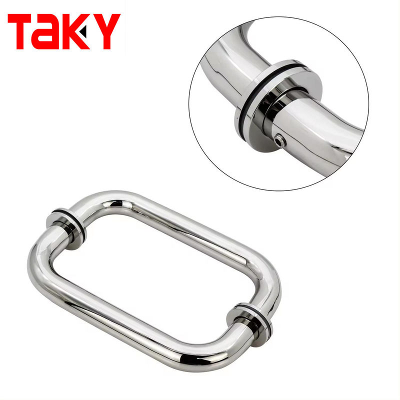 Diseño elegante 24 pulgadas de manija de puerta de vidrio redonda de acero inoxidable 304 para puertas de baño