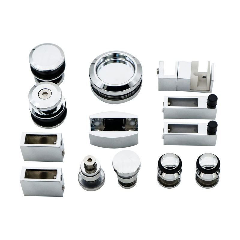 Kit de hardware de puertas de vidrio elegante y elegante para sistema deslizante de baño moderno