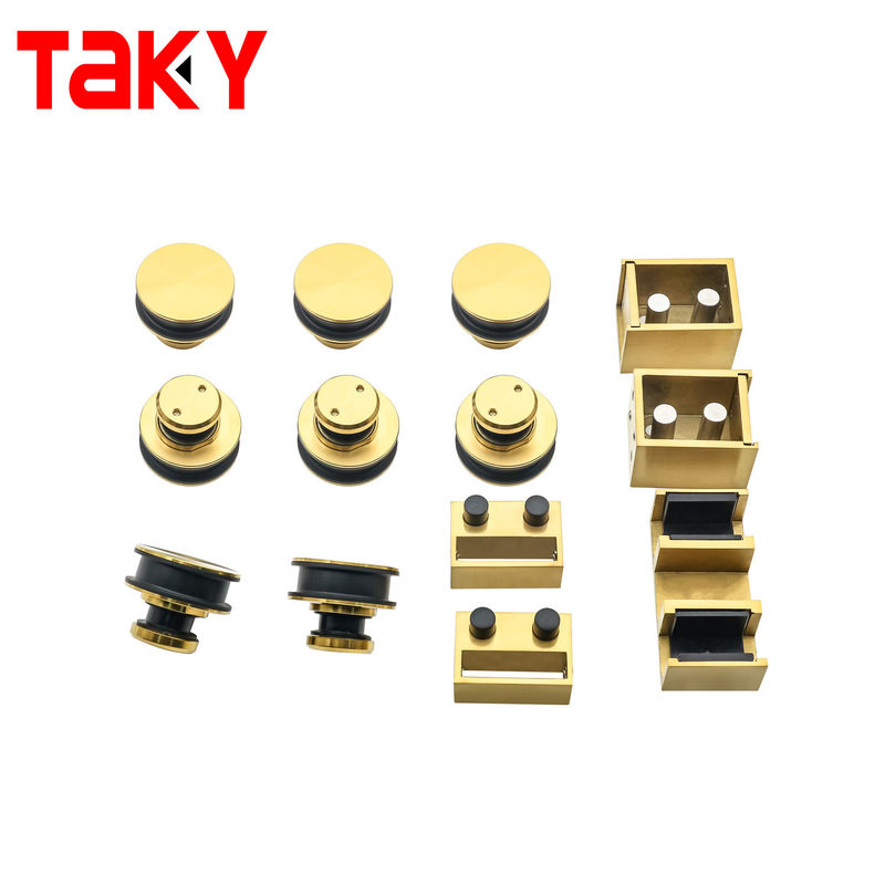 Mejorar su baño con el color dorado sin marco de la puerta corredera de la ducha accesorios de hardware