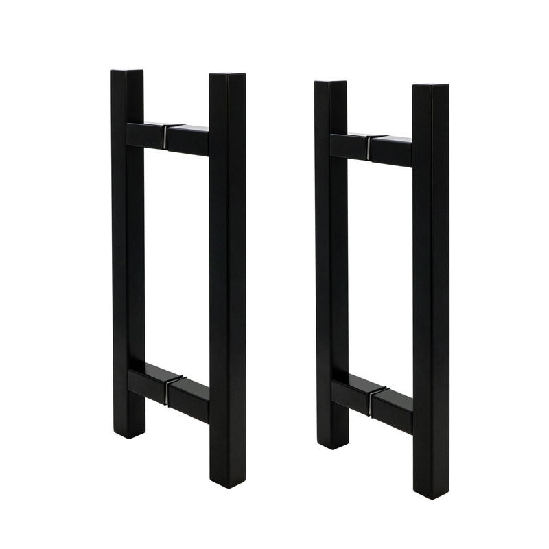 15x25 Rectangular Tubo de la ducha elegante y moderna Matt Negro Puertas y puertas de ventanas