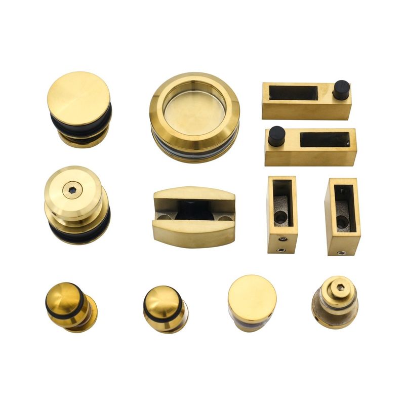 Material de puertas correderas sin marco de acero inoxidable 304 para puertas de vidrio templado cuadrado
