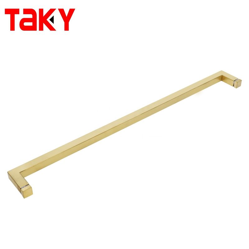 1.0mm espesor cuadrado manija de tirón de vidrio para puerta de ducha SS304 resistente a la corrosión