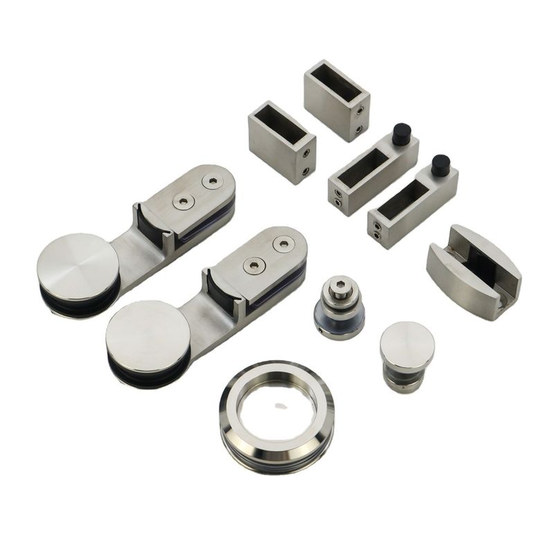 Hardware de puerta corredera de ducha sin marco de vidrio en diseño minimalista con grosor de 10 mm