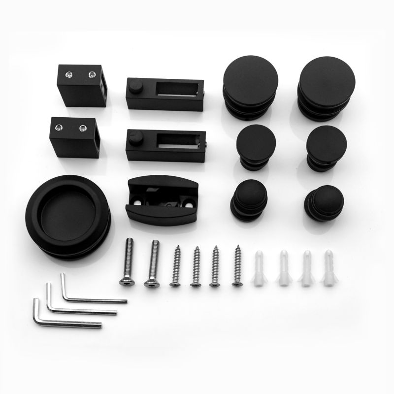 Kit de ducha de vidrio sin marco con puertas correderas de material de bandeja ss304
