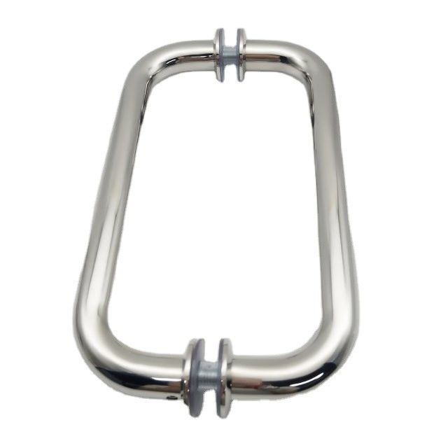 8-12 mm de espesor de la puerta puerta de la ducha Rose Gold Pull Manilla con 1,0 mm de espesor del tubo