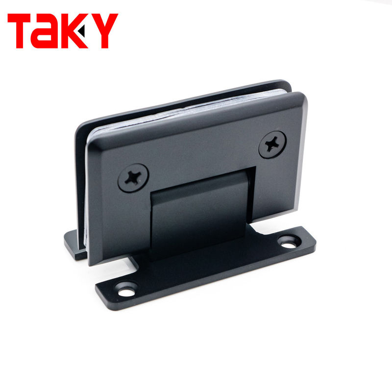 Acero inoxidable 201 90 grados de pared a vidrio 10 mm de ducha puerta de cristal bisagra conjunto negro