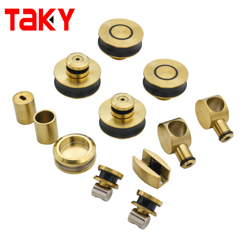 Alta calidad sin marco de aleación de zinc porta corredera de vidrio equipo de la puerta de la ducha equipo de la puerta