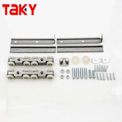 Buen precio Doble cierre suave 8 ruedas puerta corredera polea hardware para el armario de muebles modernos en línea