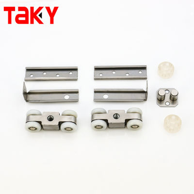 Buen precio Doble cierre suave 8 ruedas pulea de puerta corredera para silencioso y suave deslizamiento del armario en línea