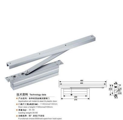 Buen precio Diseño de hotel moderno 85KG Rated de fuego dos velocidad ajustable hidráulica escondido primavera de madera cerradora de puertas ocultas en línea