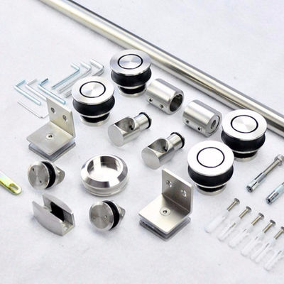 Buen precio Puerta de vidrio sin marco de 8-12 mm Kit de puertas de granero con espejo corredero para baño y armario de hotel en línea