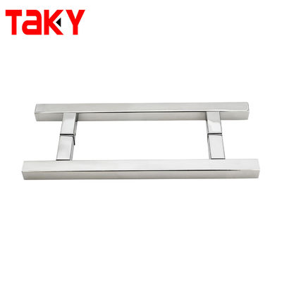 Buen precio Villa Cuadrado Portón de puerta de vidrio de acero inoxidable 304 Chrome Portón para puerta de vidrio templado en línea