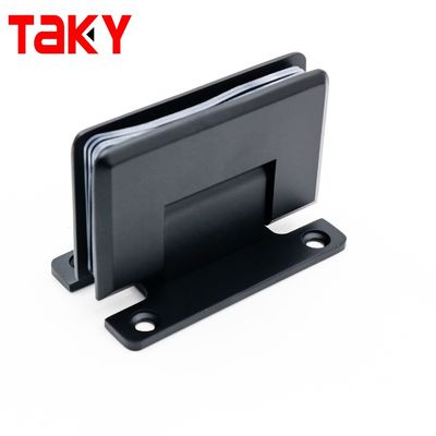 Buen precio Baño moderno de H PLATE 90 grados montado en la pared sin marco de vidrio pantalla de ducha puerta bisagra pivote en línea