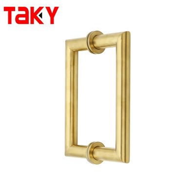 Buen precio Finish polaco Largo mango de la puerta principal de entrada con mango de tira de oro rosa de 203 * 203mm en línea