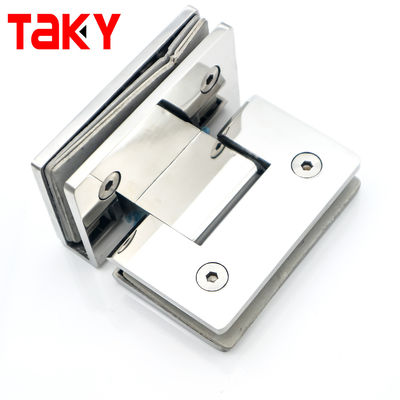 Buen precio 90 * 55mm de acero inoxidable / aleación de zinc de pared a cristal bisagra deslizante sauna bisagra de ducha de puerta de vidrio en línea
