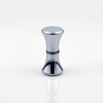 Buen precio Baño Ducha Sala de puerta corredera mango de puerta de vidrio de plata doble agujero perno en el diseño en línea