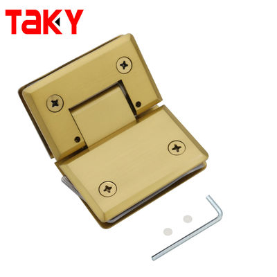 Buen precio Sliver/Negro 135 grados de vidrio a cristal bisagra de ducha con construcción de acero inoxidable en línea