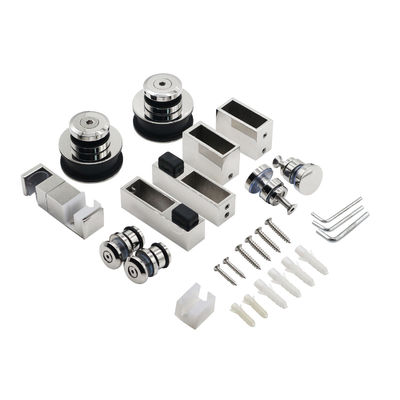 Buen precio Rodillos sin marco de acero inoxidable de ruedas colgantes, rieles deslizantes, puertas de cristal, baños de graneros, duchas y equipos de hardware en línea