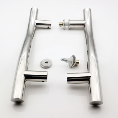 Buen precio SS304 Diseño moderno de acero inoxidable Puerta de vidrio única de puja de la manija para la puerta interior en línea