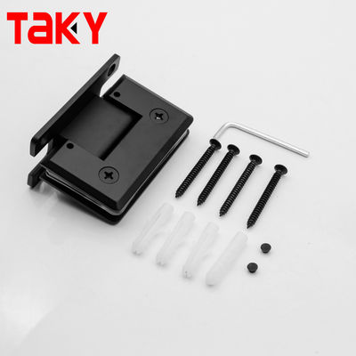 China Wholesale Matt Negro 90 grados de pared a vidrio 10 mm de ducha de cristal bisagra de la puerta