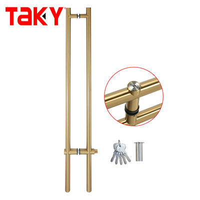 Glass Door Entry Hotel Apartment Double Sided Stainless Steel Door Pull Handle Large Main Lock Handle