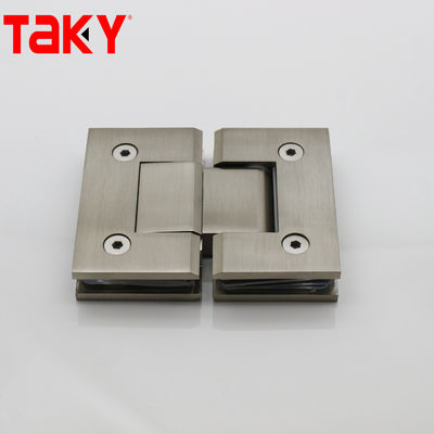 Buen precio Morden estilo sólido 180 grados cepillado salón de ducha bisagra de la puerta de vidrio en línea