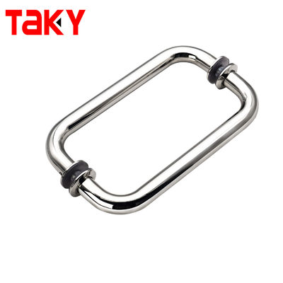 Tiradores de puerta de vidrio plano personalizables de doble cara