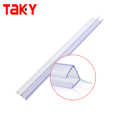 Tira de sellado para puerta de ducha de PVC 6-12mm Transparente Impermeable