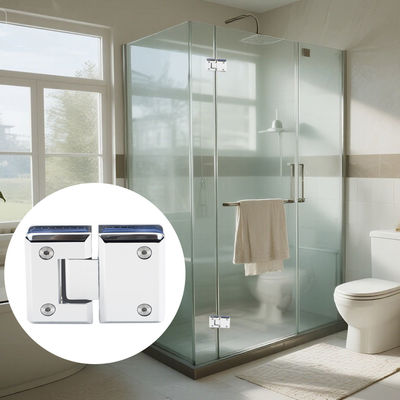 Buen precio Esquerda de la puerta de la ducha de acero inoxidable de 180 grados para vidrio de 8-12 mm en línea