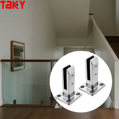 Buen precio Abrazadera de barandilla de vidrio con espiga atornillable de acero inoxidable cuadrada ajustable de 8-12MM en línea