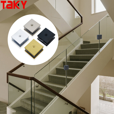 Cuadrado 0 grados de ajuste de vidrio a puerta de vidrio bisagra esquina abrazadera de puerta de vidrio